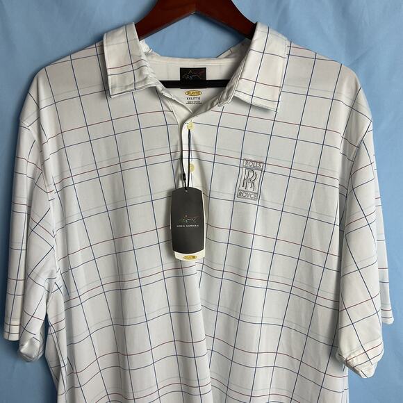 Greg Norman Play Dry Button Up Polo XXL Embroidered Rolls Royce Naples NWT - Picture 4 of 14